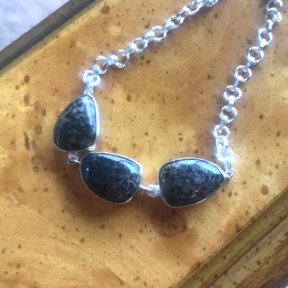 Natural Yooperlite Sterling Silver Bracelet - Picture 3 of 5